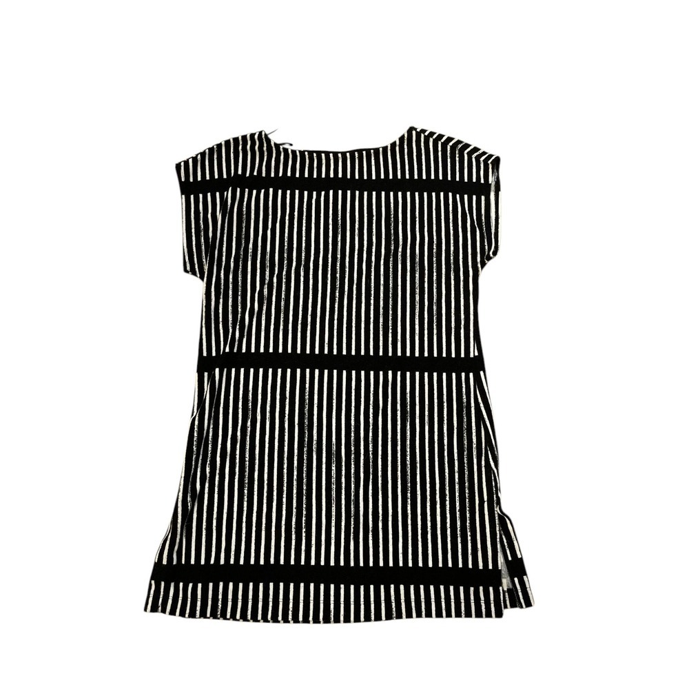Marimekko Striped Sleeveless Tunic‎ Top Casual Black White S